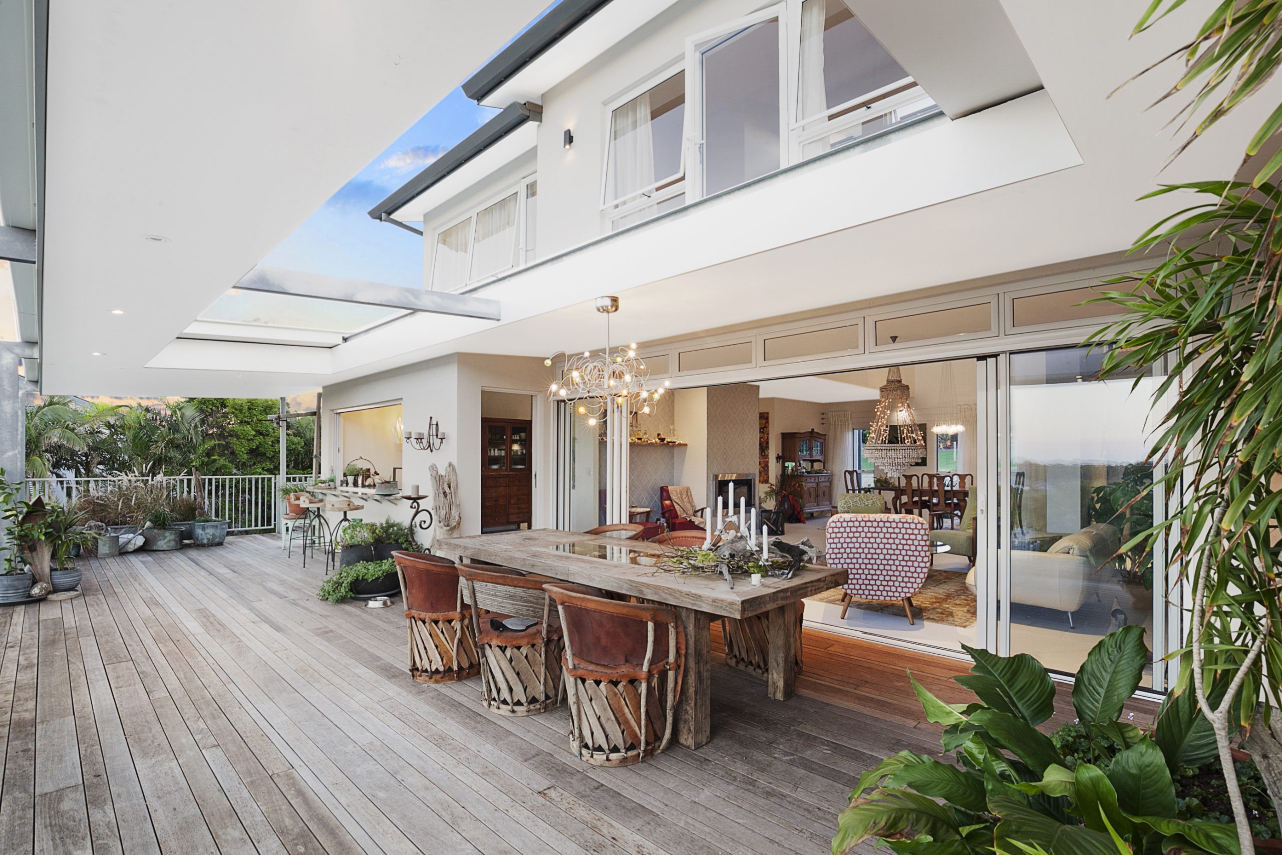 Exterior facade with infinity pool