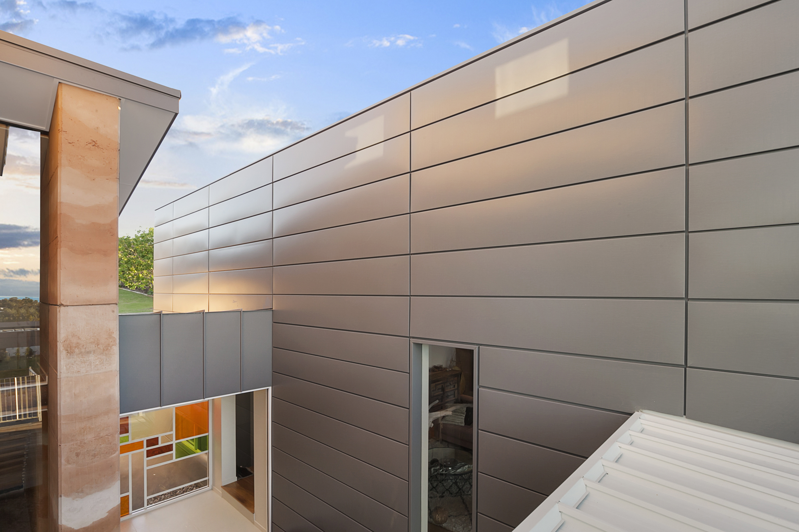 Exterior facade with infinity pool