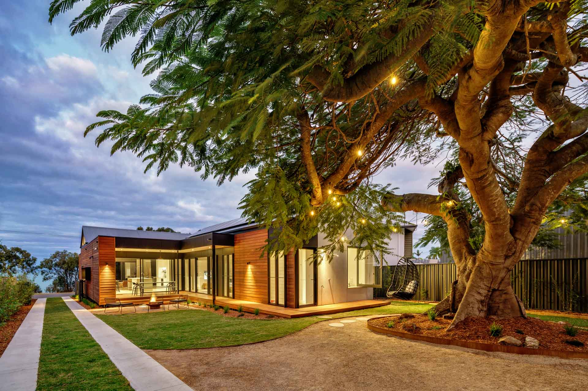 Exterior facade with infinity pool