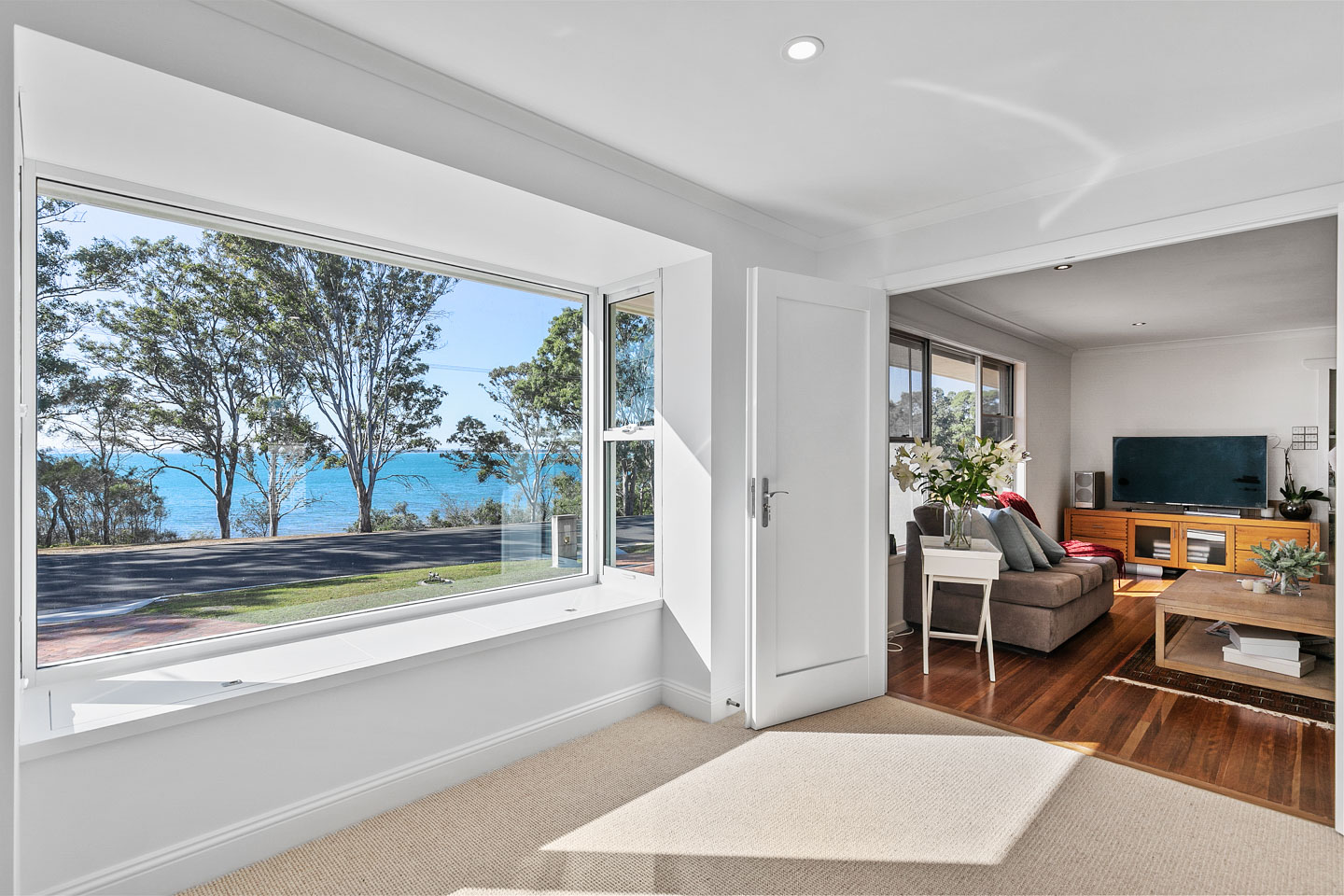 Master suite with harbor views
