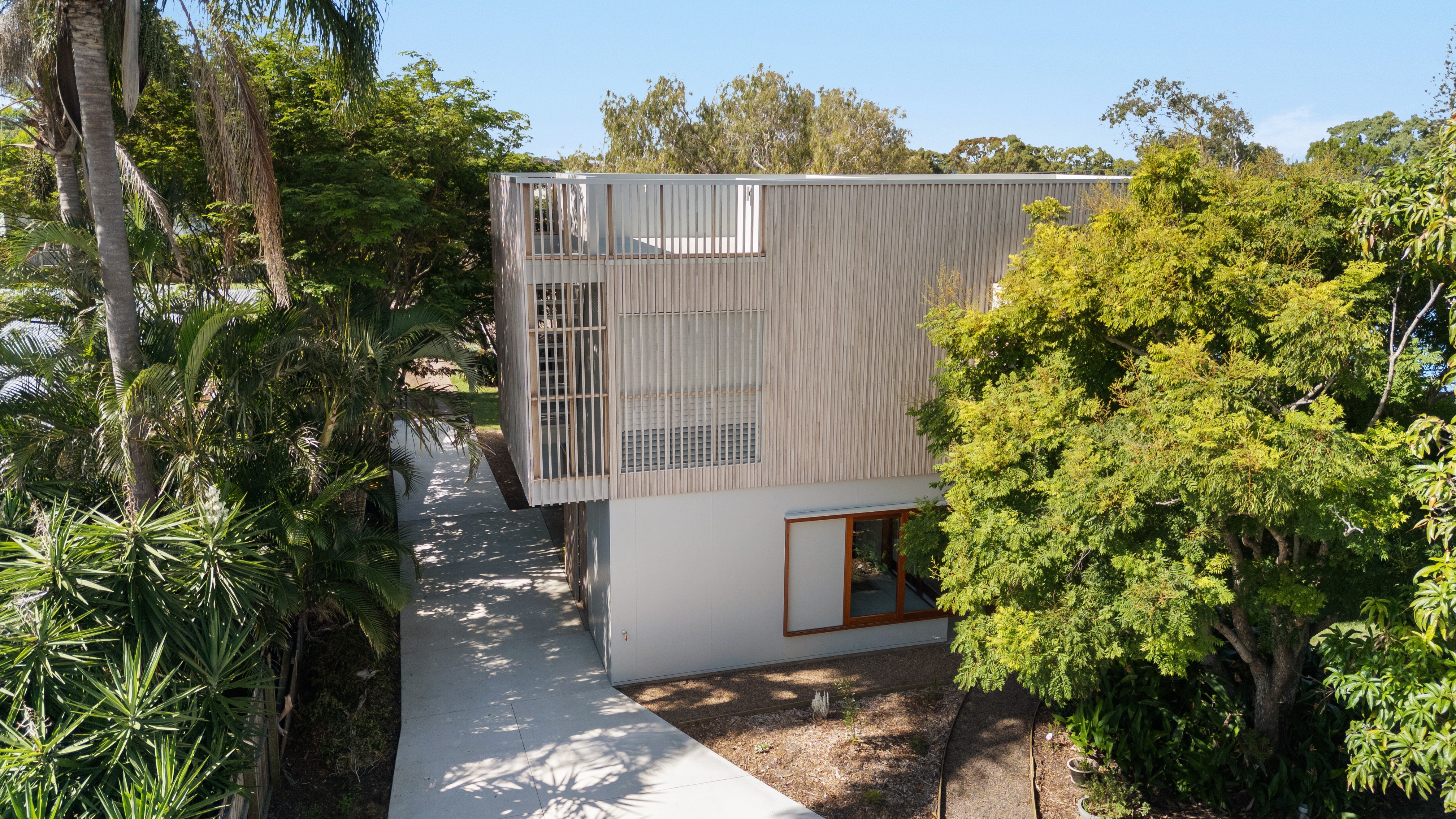 Exterior facade with infinity pool