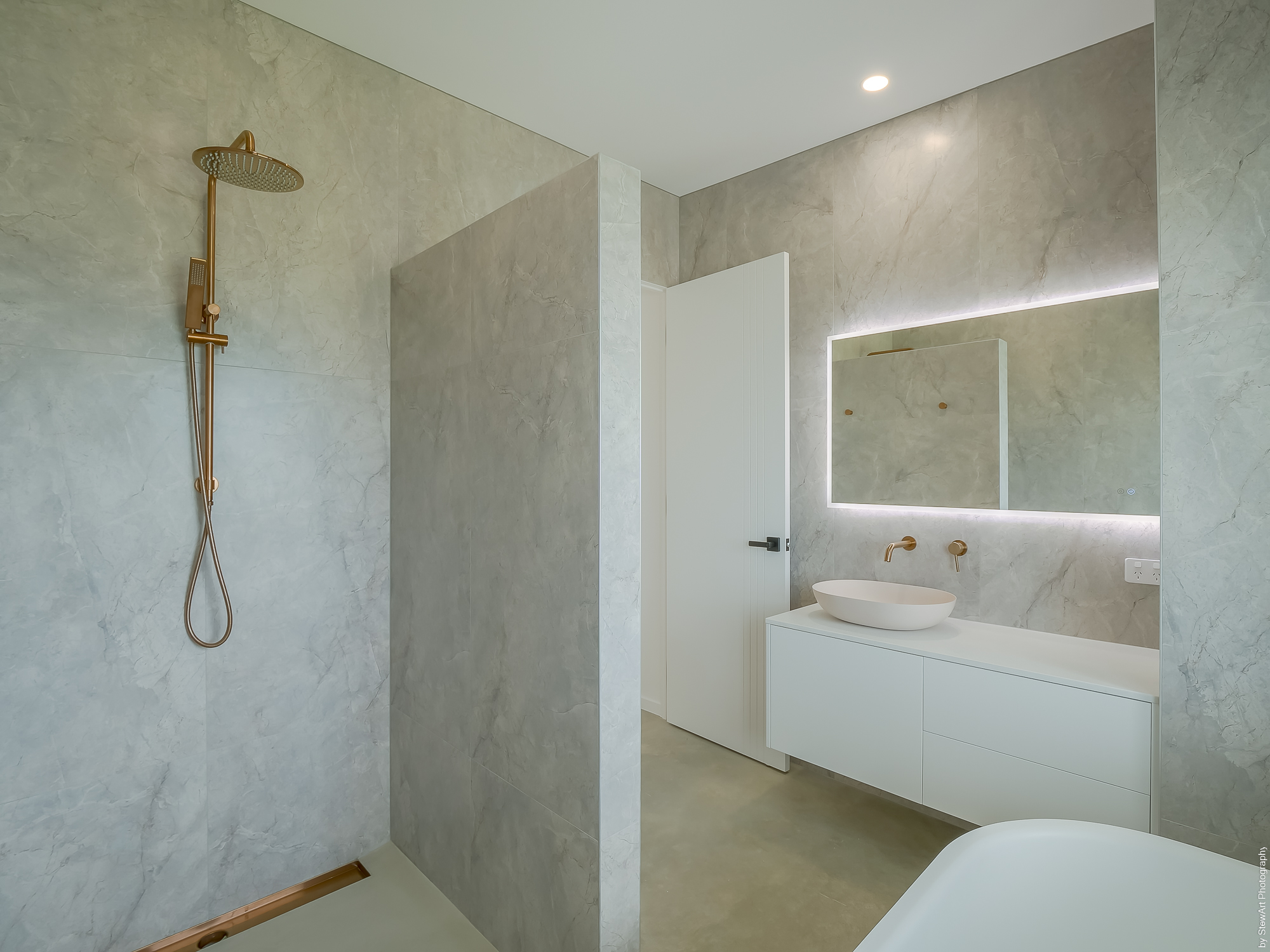 Master suite with harbor views